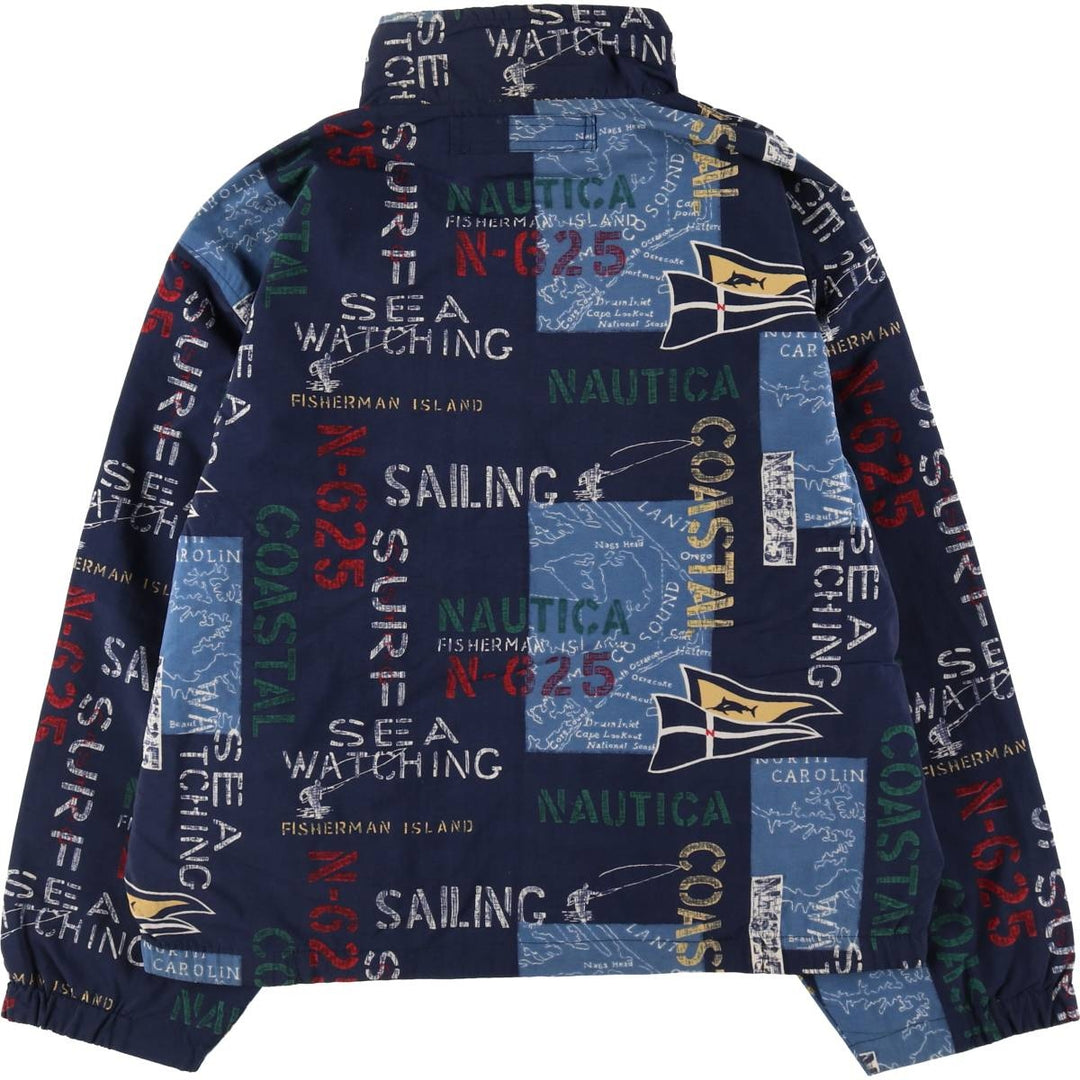 90'S NAUTICA all-over print reversible nylon jacket, men's size M, vintage / eaa507499