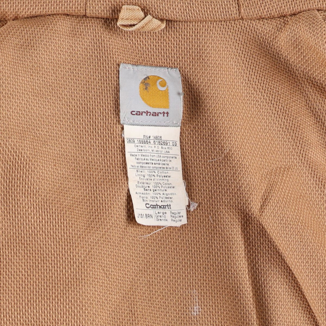 00'S Carhartt Active Jacket TYLER WEATHERMAKERS INC Duck Full Zip Parka Men's L size /eaa507524