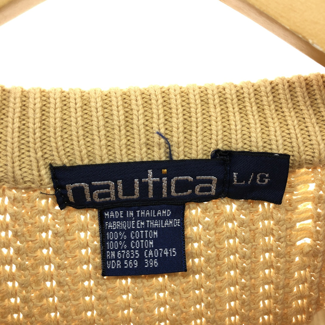 90'S NAUTICA Cotton Knit Sweater Men's Size L Vintage / eaa507587