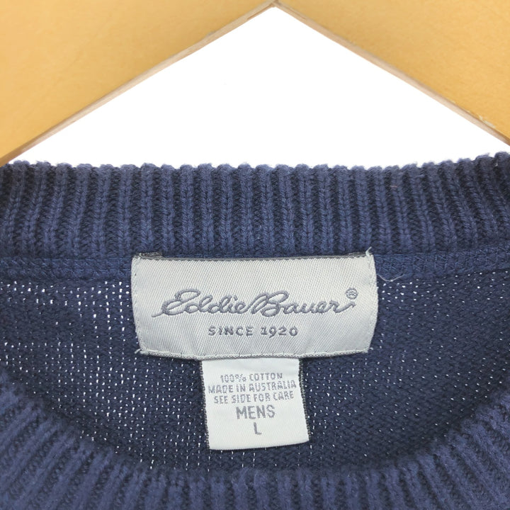 90'S Eddie Bauer Cotton Knit Sweater Men's Size L Vintage / eaa507590