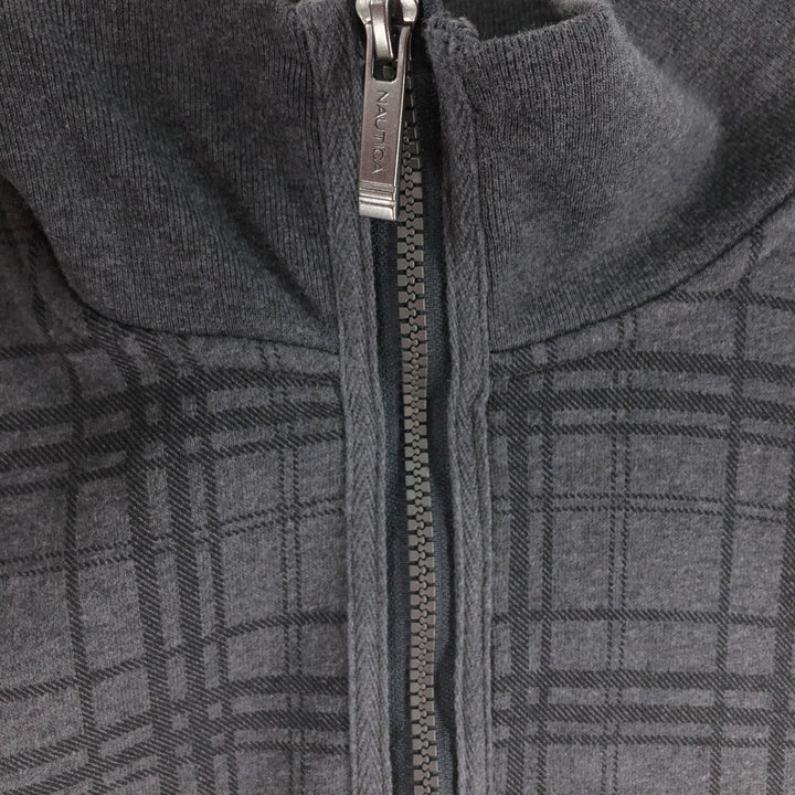 NAUTICA Check Pattern Half Zip Sweatshirt Trainer Men's XL / eaa507676