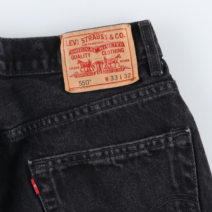 Levi's 550 Relaxed Fit Black Denim Tapered Denim Pants Men's W33 equivalent / eaa507727