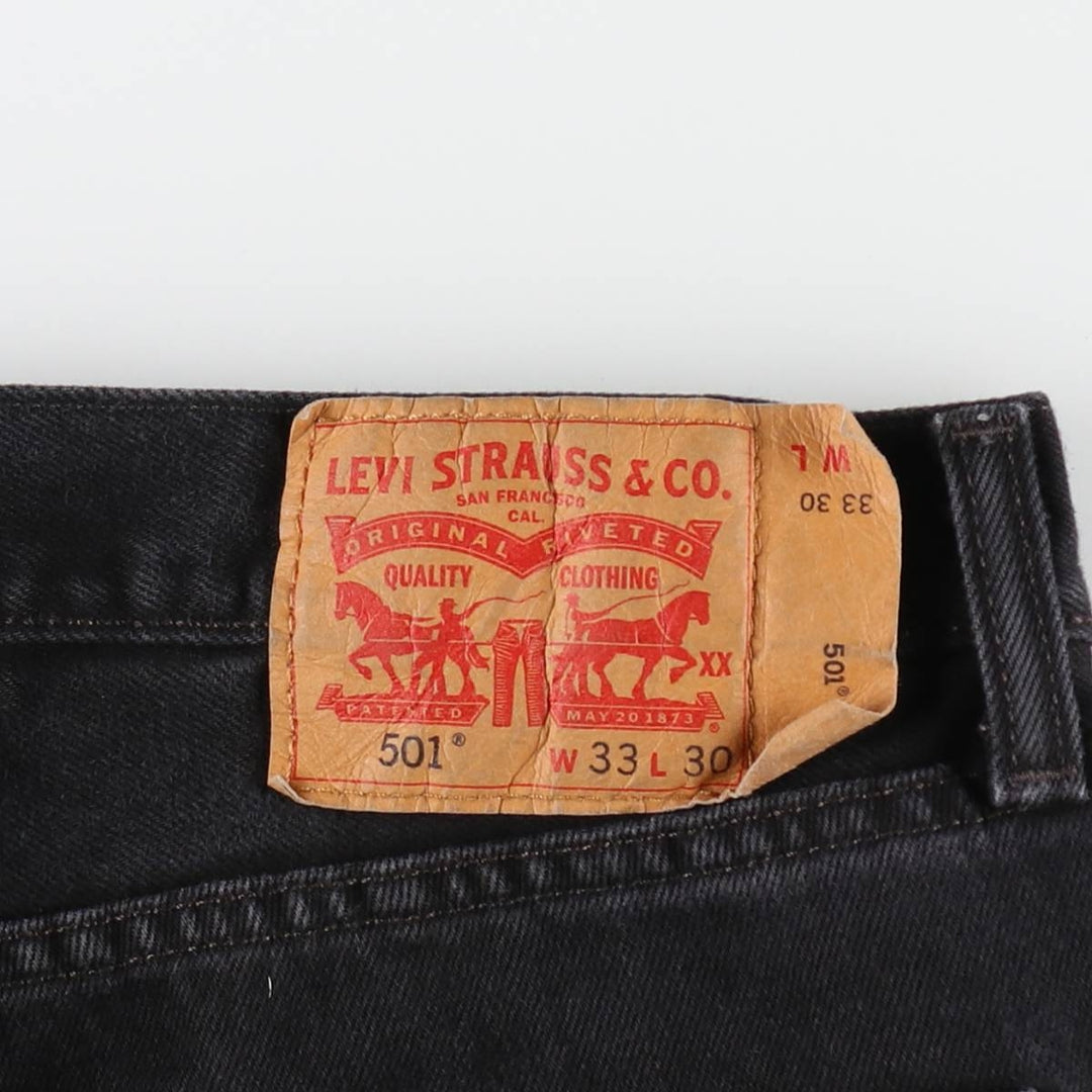 Levi's 501-0660 Black Denim Straight Denim Pants Men's W33 equivalent / eaa507737