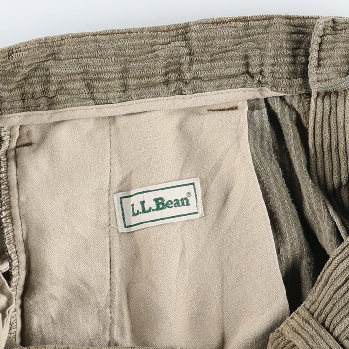 80'S LLBean Wide Ribbed Two-pleat Corduroy Pants Men's Vintage W36 /eaa507826