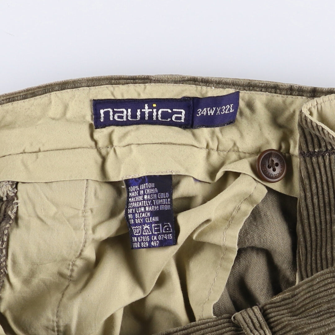 90'S NAUTICA Two-pleat wide-ribbed corduroy pants for men, W32 equivalent, vintage / eaa507830