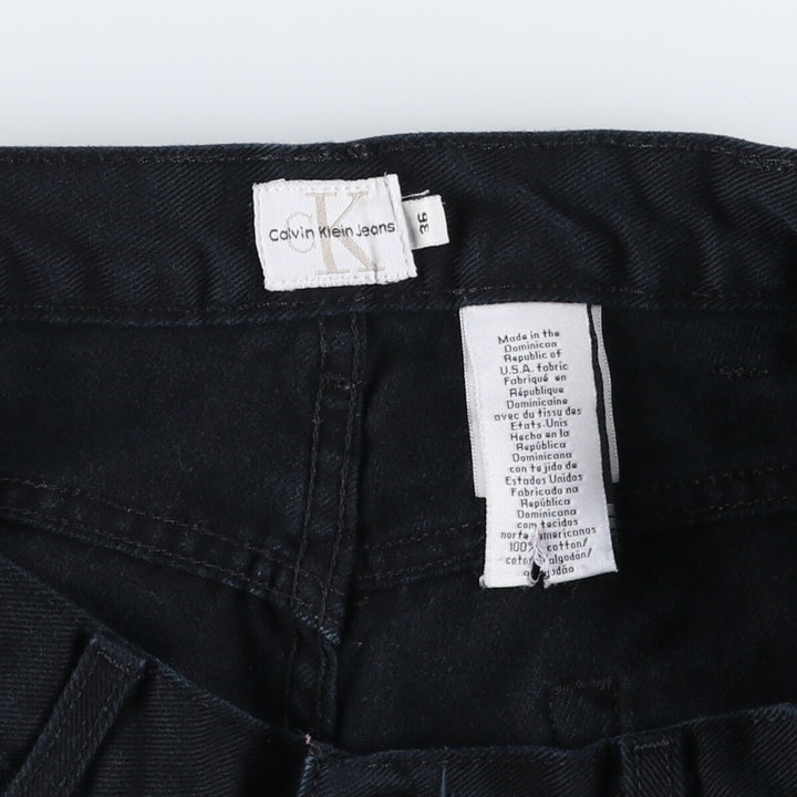 90s~00'S Calvin Klein JEANS Black Denim Tapered Denim Pants Men's W34 Vintage / eaa507871