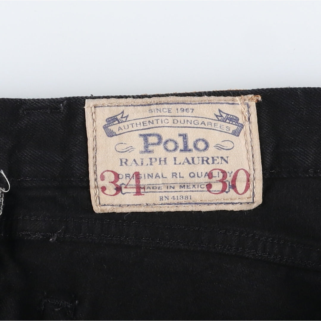 Ralph Lauren POLO RALPH LAUREN Black denim straight denim pants for men, W36 equivalent / eaa507873