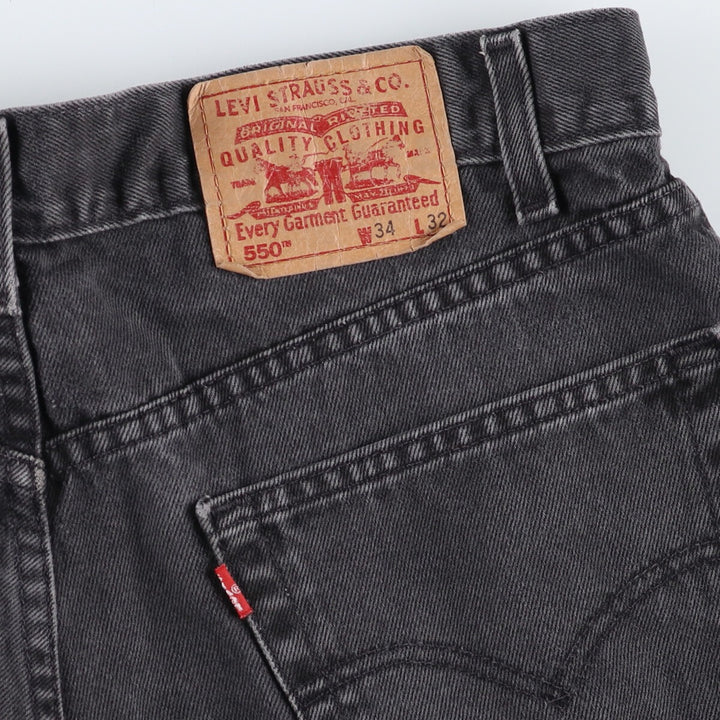 Levi's 550 Relaxed Fit Black Denim Tapered Denim Pants Men's W33 equivalent / eaa507883