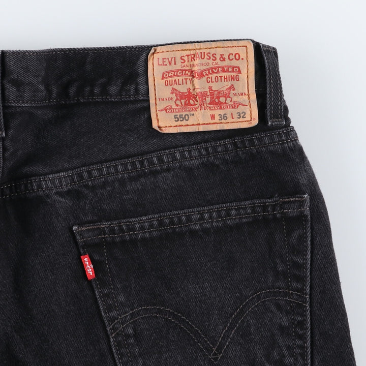 Levi's 550 Relaxed Fit Black Denim Tapered Denim Pants Men's W36 / eaa507896