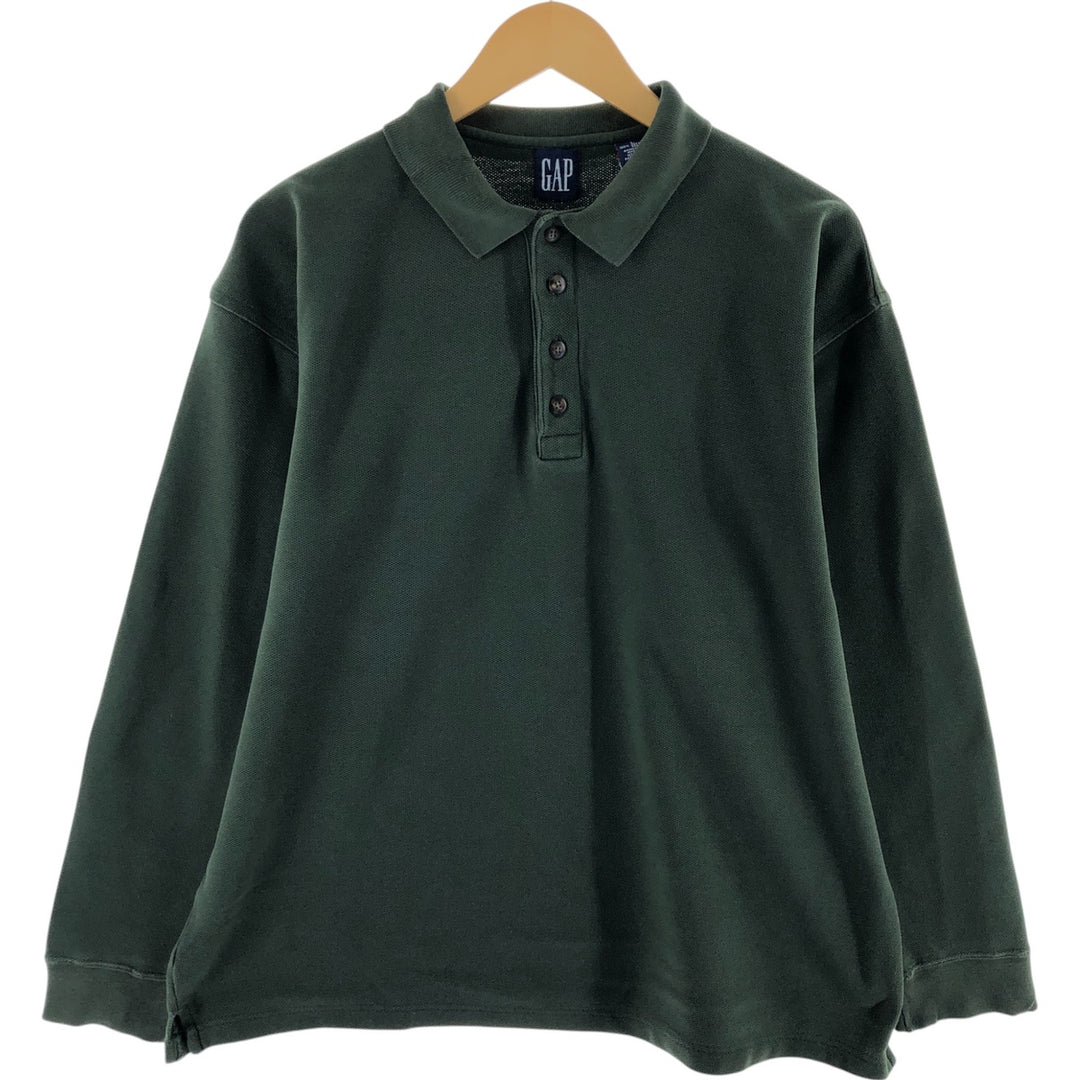 90'S GAP Old Gap Long Sleeve Polo Shirt Men's L Size Vintage /eaa507904