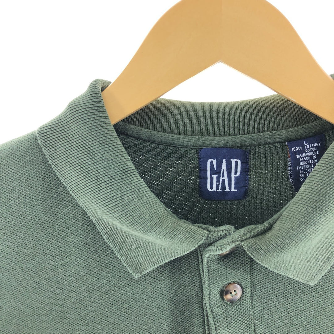 90'S GAP Old Gap Long Sleeve Polo Shirt Men's L Size Vintage /eaa507904