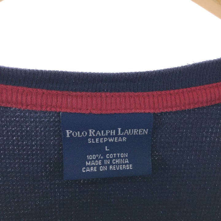 Ralph Lauren POLO RALPH LAUREN SLEEPWEAR Henley neck thermal long T-shirt Men's L equivalent /eaa507915