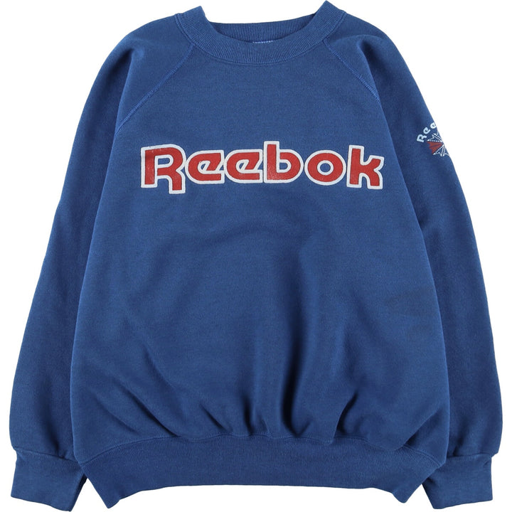 80s~ Reebok Printed Sweatshirt Trainer Men's L Size Vintage / eaa507969