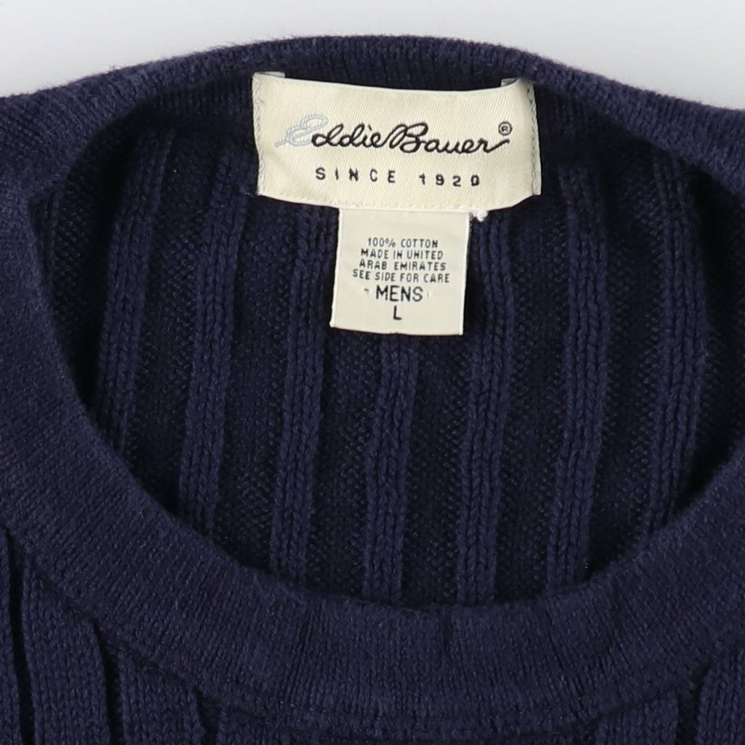 90'S Eddie Bauer Ribbed Cotton Knit Sweater Men's Size L / eaa507983