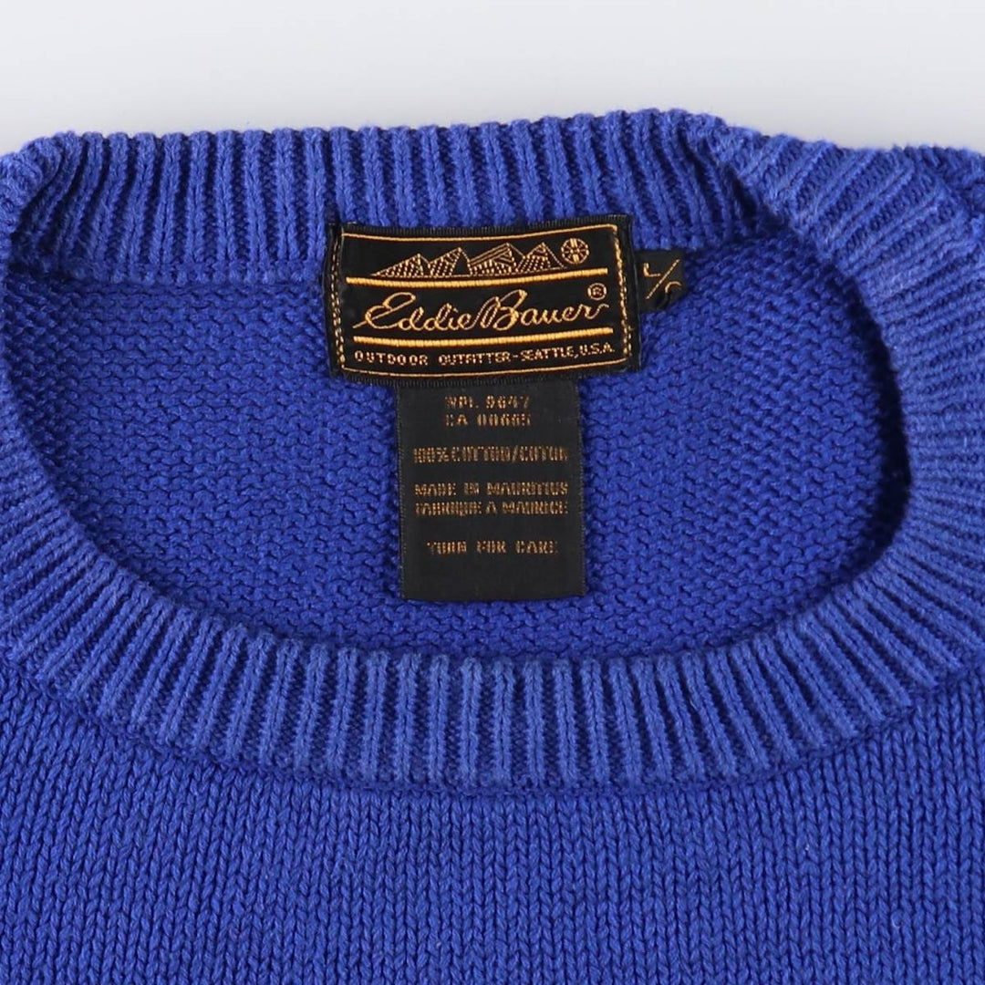 80s-90'S Eddie Bauer Cotton Knit Sweater Men's Size L Vintage / eaa507986