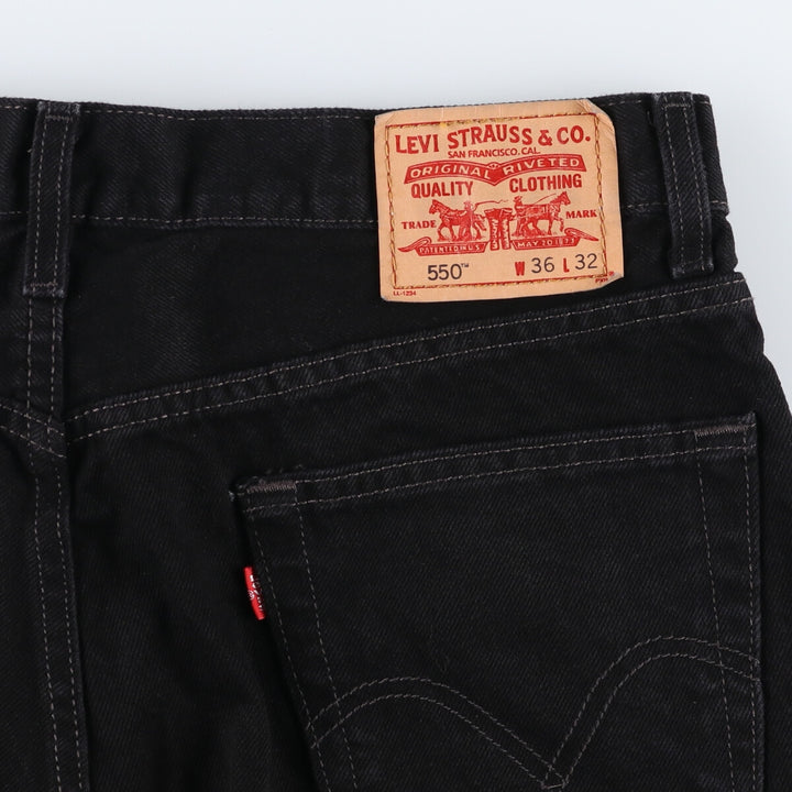 Levi's 550 Relaxed Fit Black Denim Tapered Denim Pants Men's W36 / eaa508018