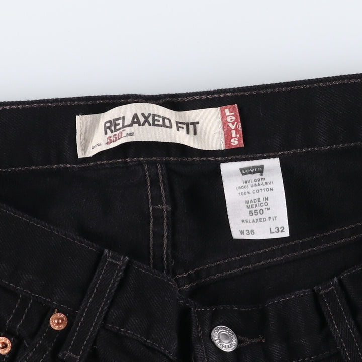 Levi's 550 Relaxed Fit Black Denim Tapered Denim Pants Men's W36 / eaa508018