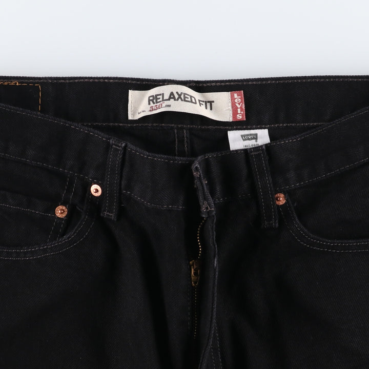 Levi's 550 Relaxed Fit Black Denim Tapered Denim Pants Men's W36 / eaa508018