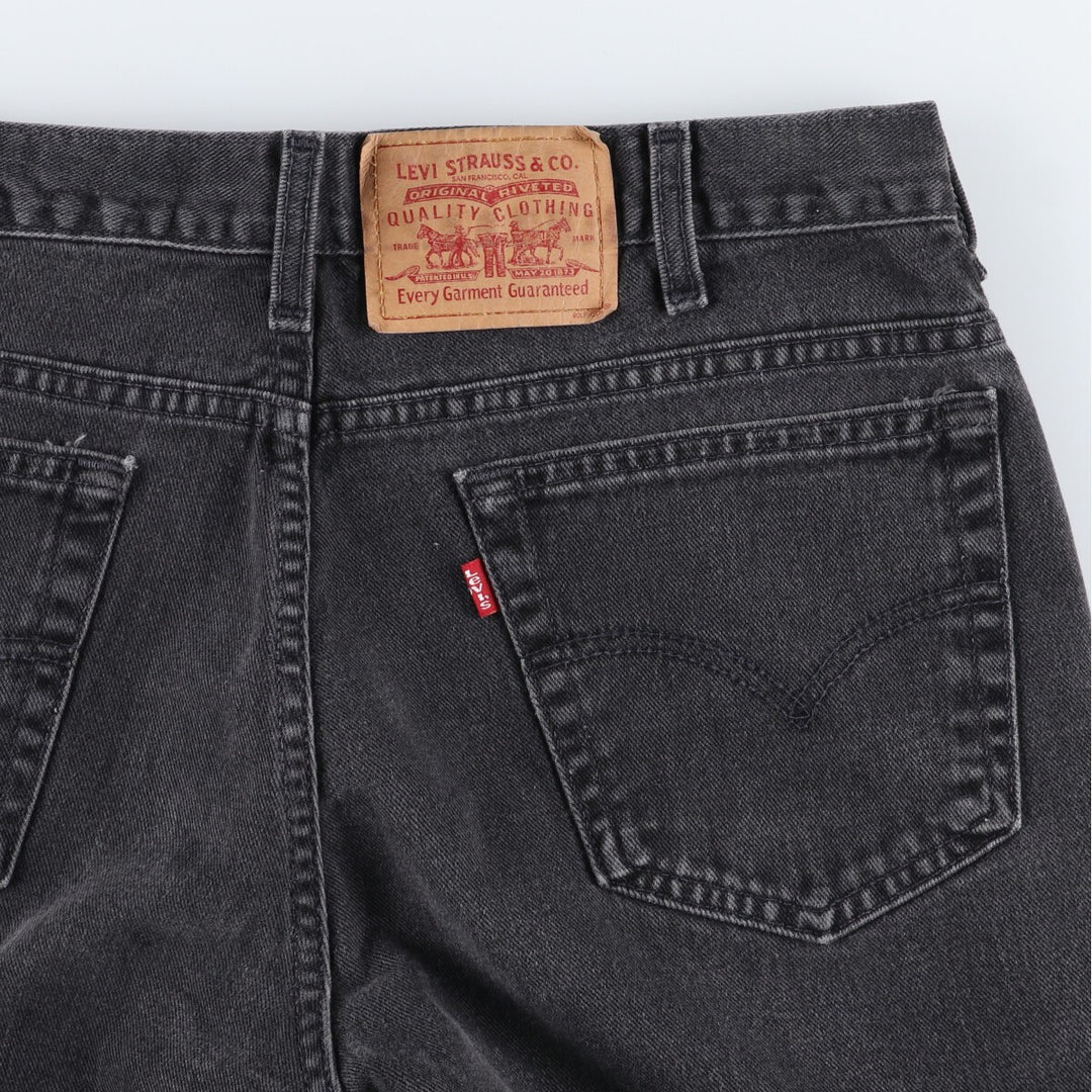 00'S Levi's 550 Relaxed Fit Tapered Leg Black Denim Tapered Denim Pants Made in Canada Men's W36 / eaa508025