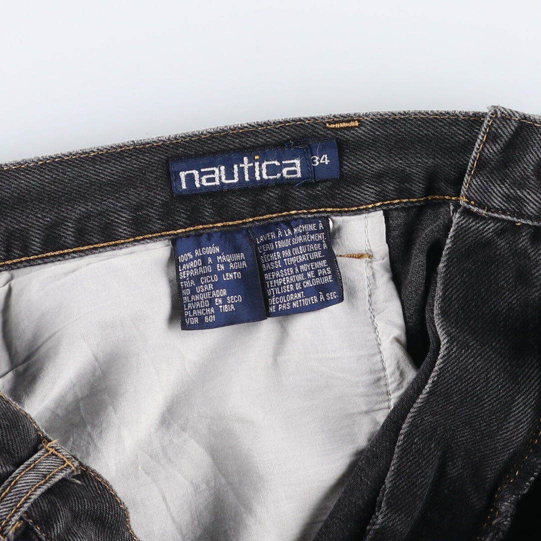 90'S NAUTICA Black Denim Straight Denim Pants Men's W33 Vintage / eaa508091