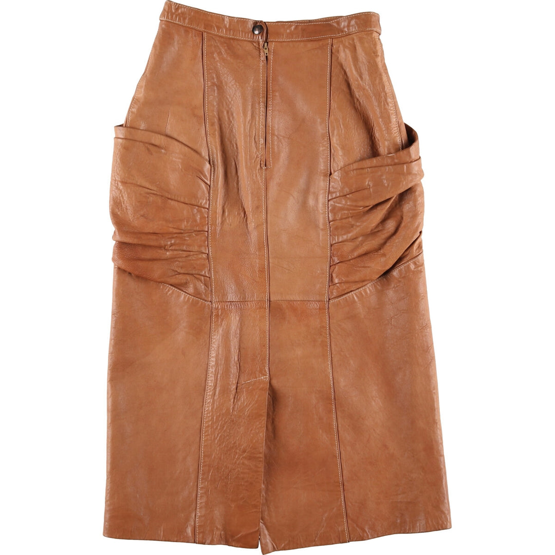 Leather long tight skirt for women, size M /eaa508101