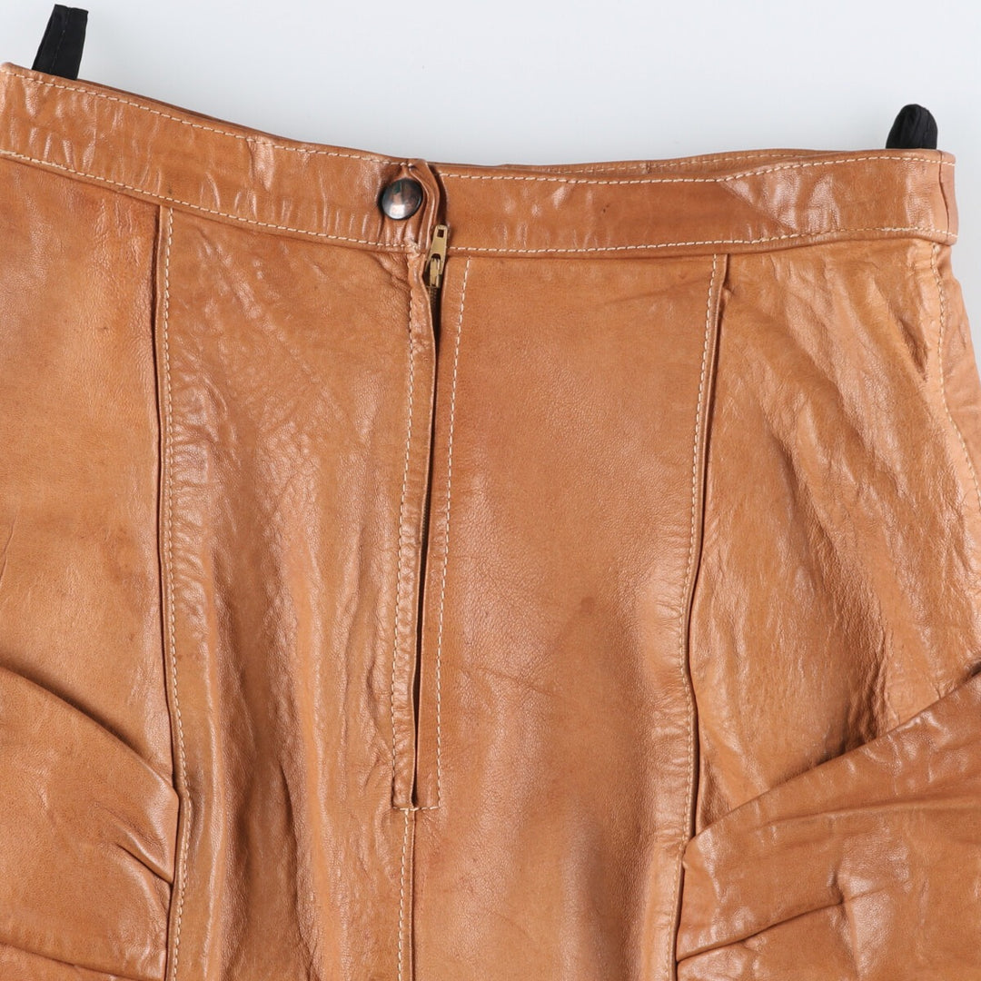 Leather long tight skirt for women, size M /eaa508101