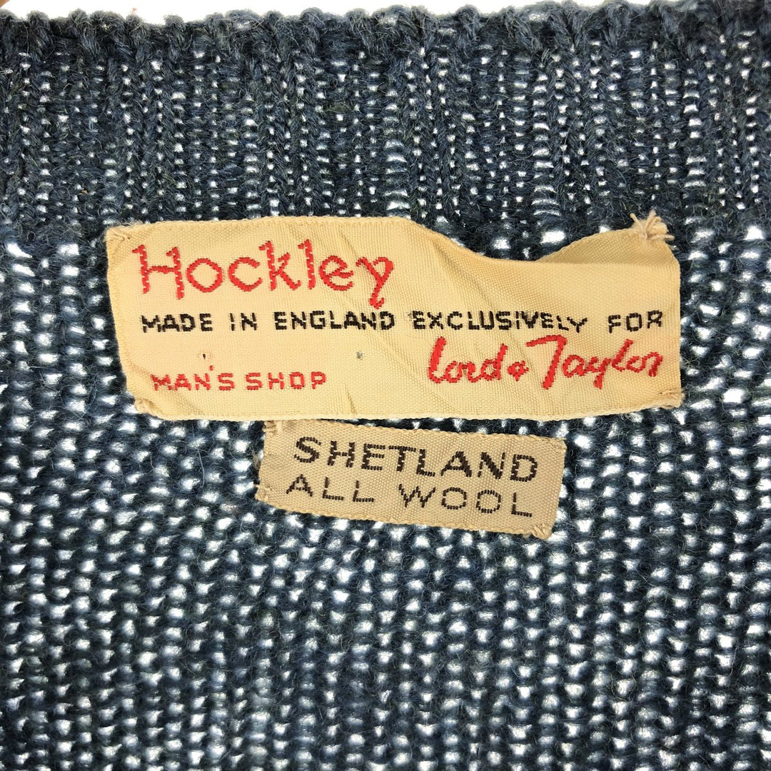 HOCKLEY high neck wool knit sweater made in the UK, men's size L, vintage /eaa508117