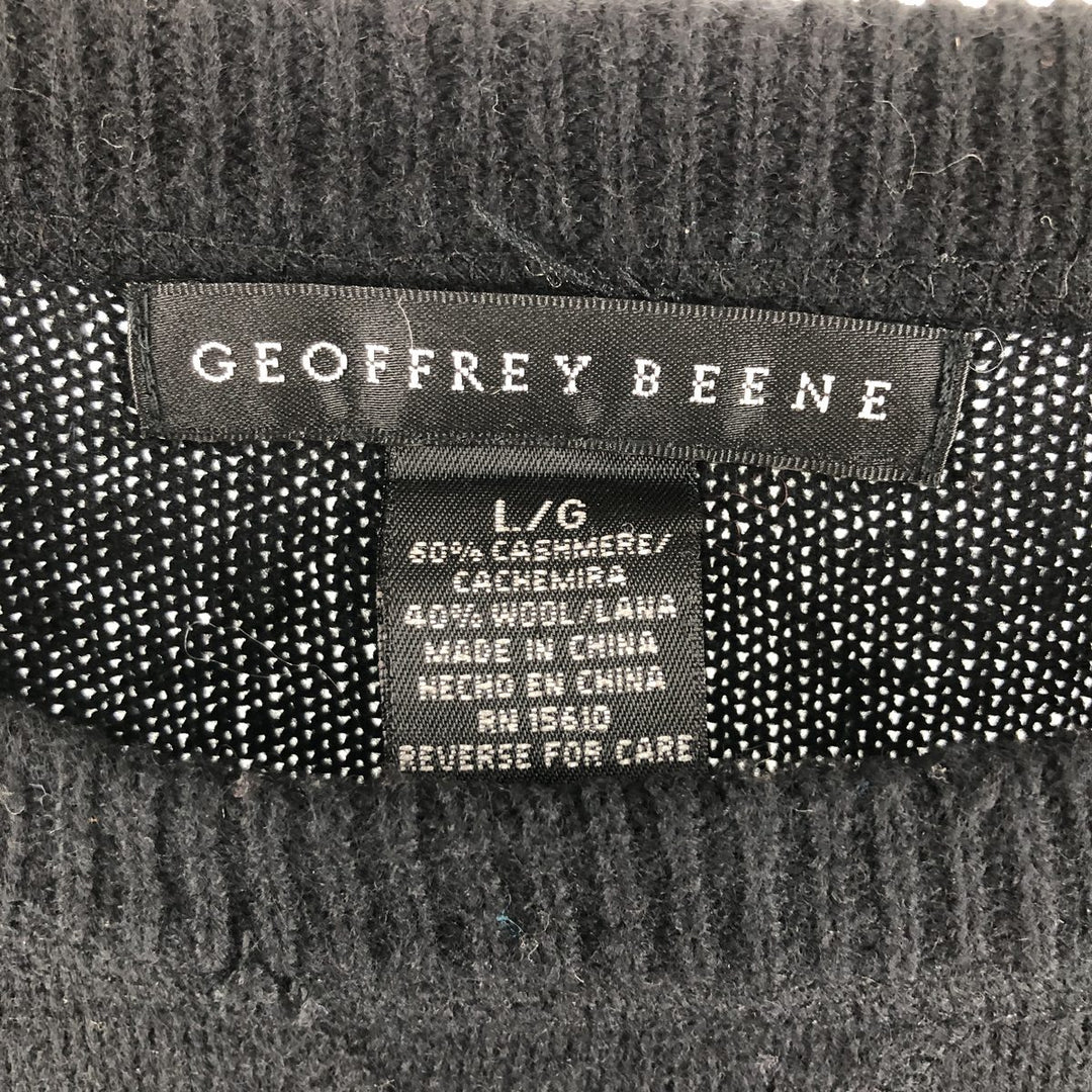 GEOFFREY BEENE Cashmere blend cashmere knit sweater men's size L Vintage /eaa508123