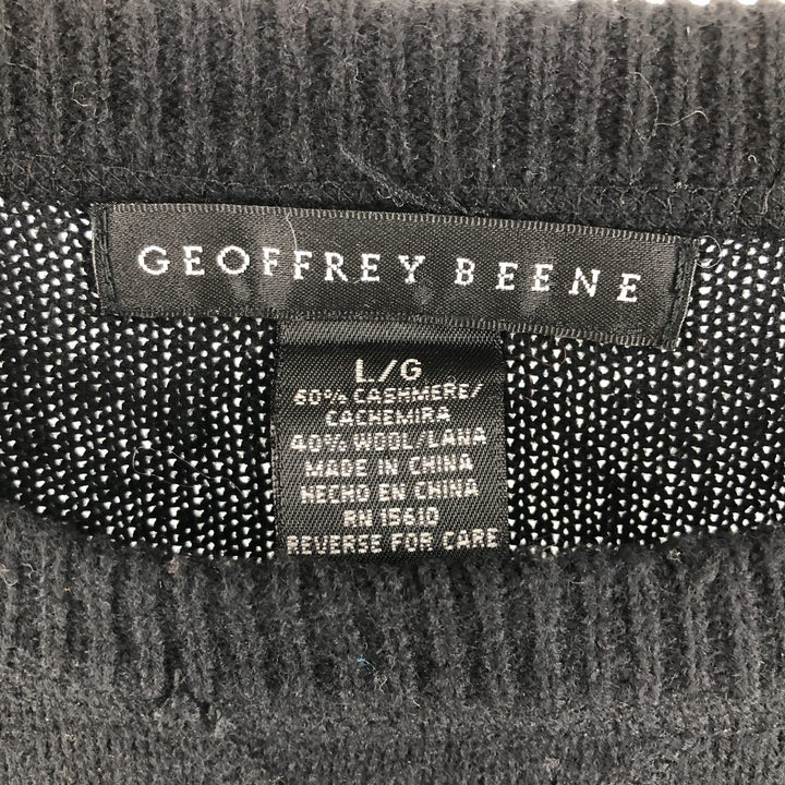 GEOFFREY BEENE Cashmere blend cashmere knit sweater men's size L Vintage /eaa508123