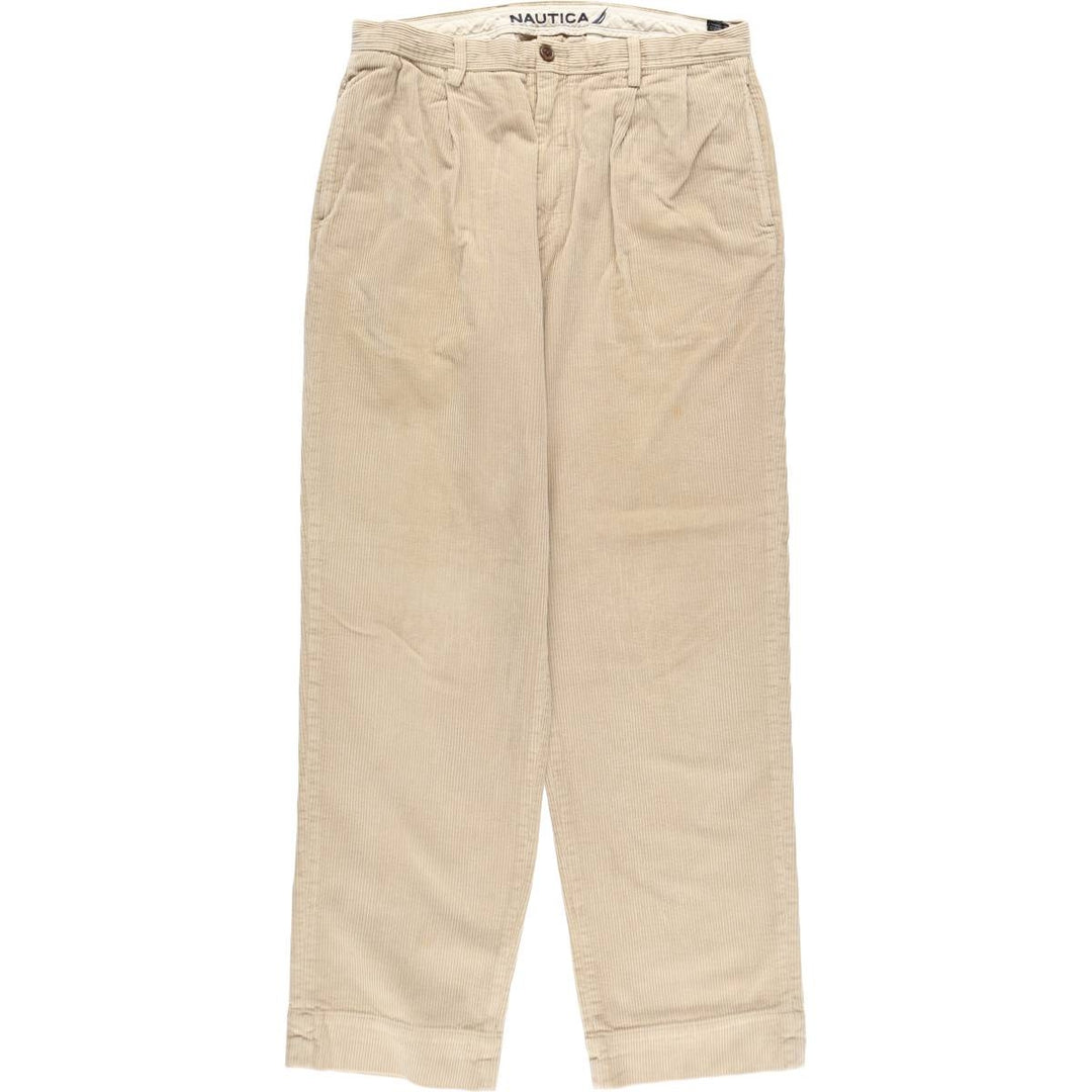 NAUTICA RIGGER CLASSIC FIT 2-pleat corduroy pants for men, size w35 / eaa508140