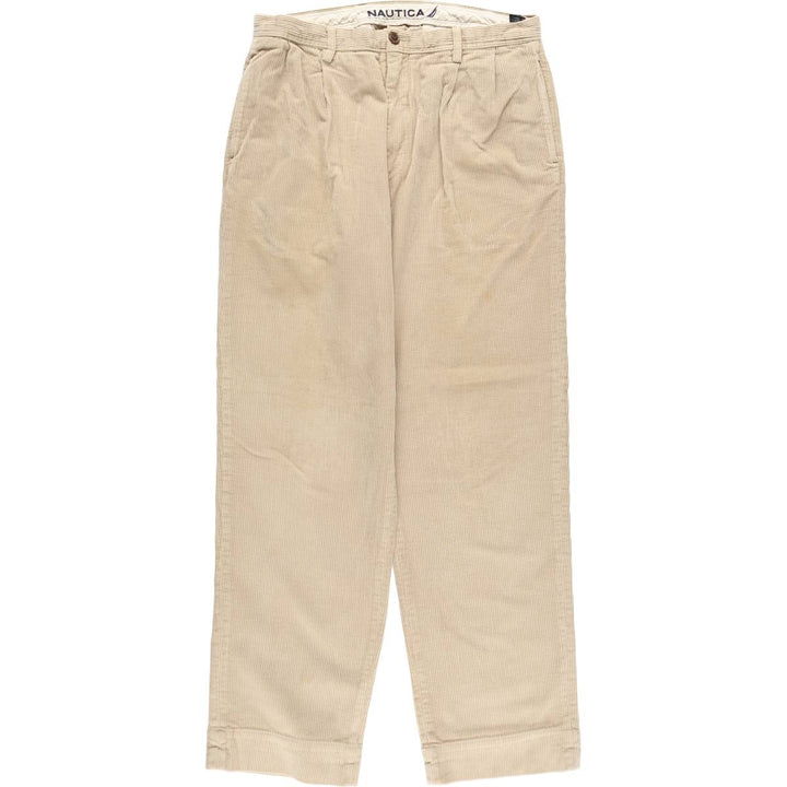 NAUTICA RIGGER CLASSIC FIT 2-pleat corduroy pants for men, size w35 / eaa508140