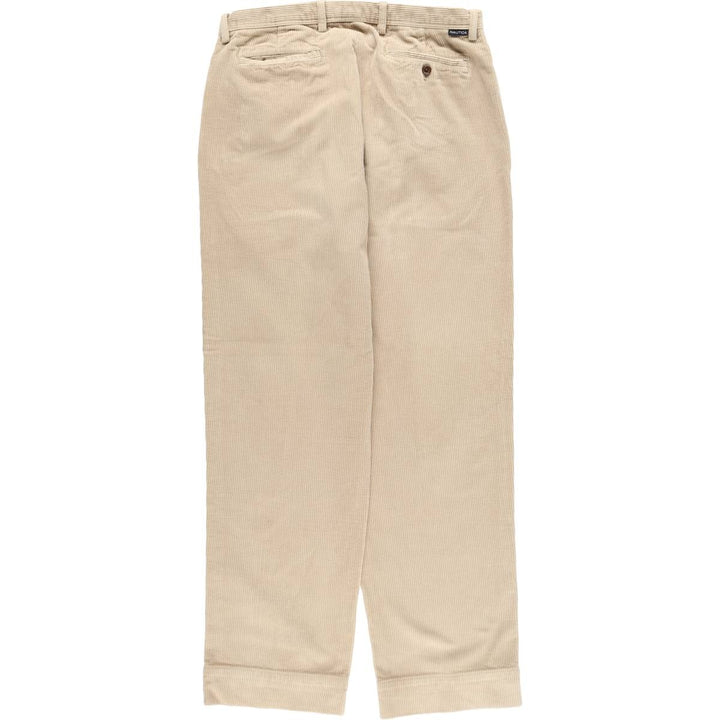 NAUTICA RIGGER CLASSIC FIT 2-pleat corduroy pants for men, size w35 / eaa508140