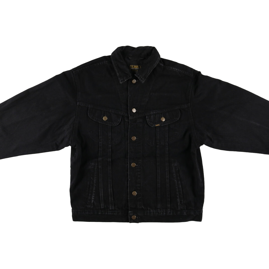 80'S Lee Riders Black Denim Jacket, G-Jean, Men's L size, Vintage /eaa508169