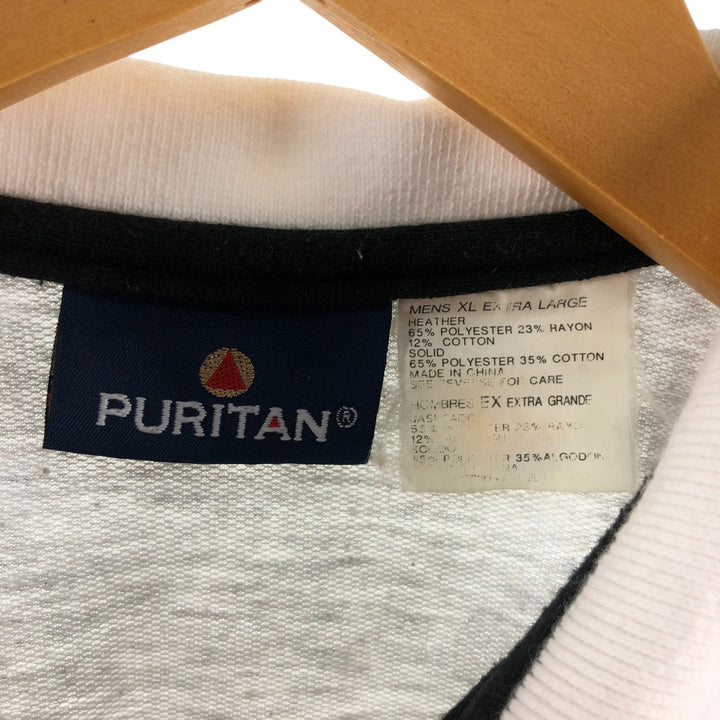 90'S Puritan collared henley sweatshirt, men's XL size, vintage /eaa508221