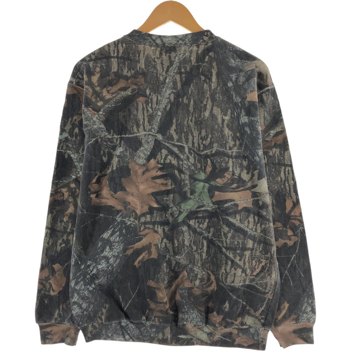 Jerzees Outdoors Camouflage Pattern Real Tree Camo Sweatshirt Trainer Men's M size /eaa508226