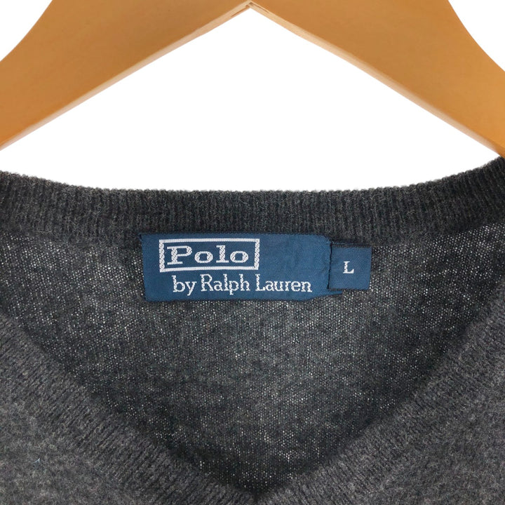 Ralph Lauren POLO by Ralph Lauren V-neck Merino wool knit sweater Women's L size / eaa508289