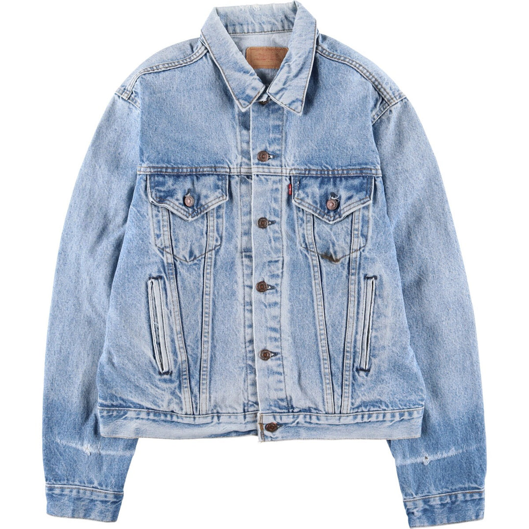 ~90'S Levi's denim jacket, denim jacket, made in the USA, men's size L, vintage unknown blue type Vintage Second Hand