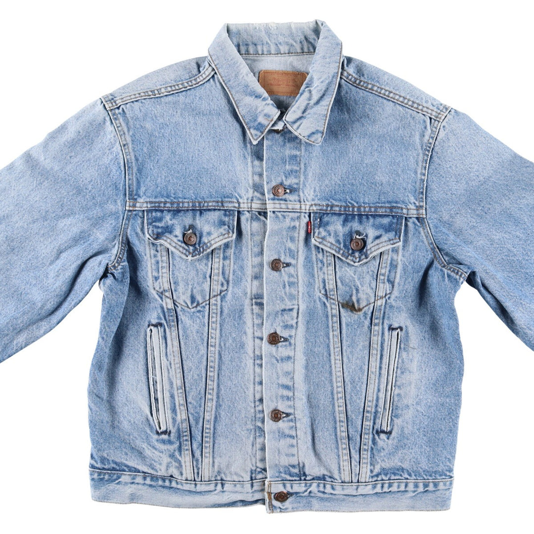 ~90'S Levi's denim jacket, denim jacket, made in the USA, men's size L, vintage unknown blue type Vintage Second Hand