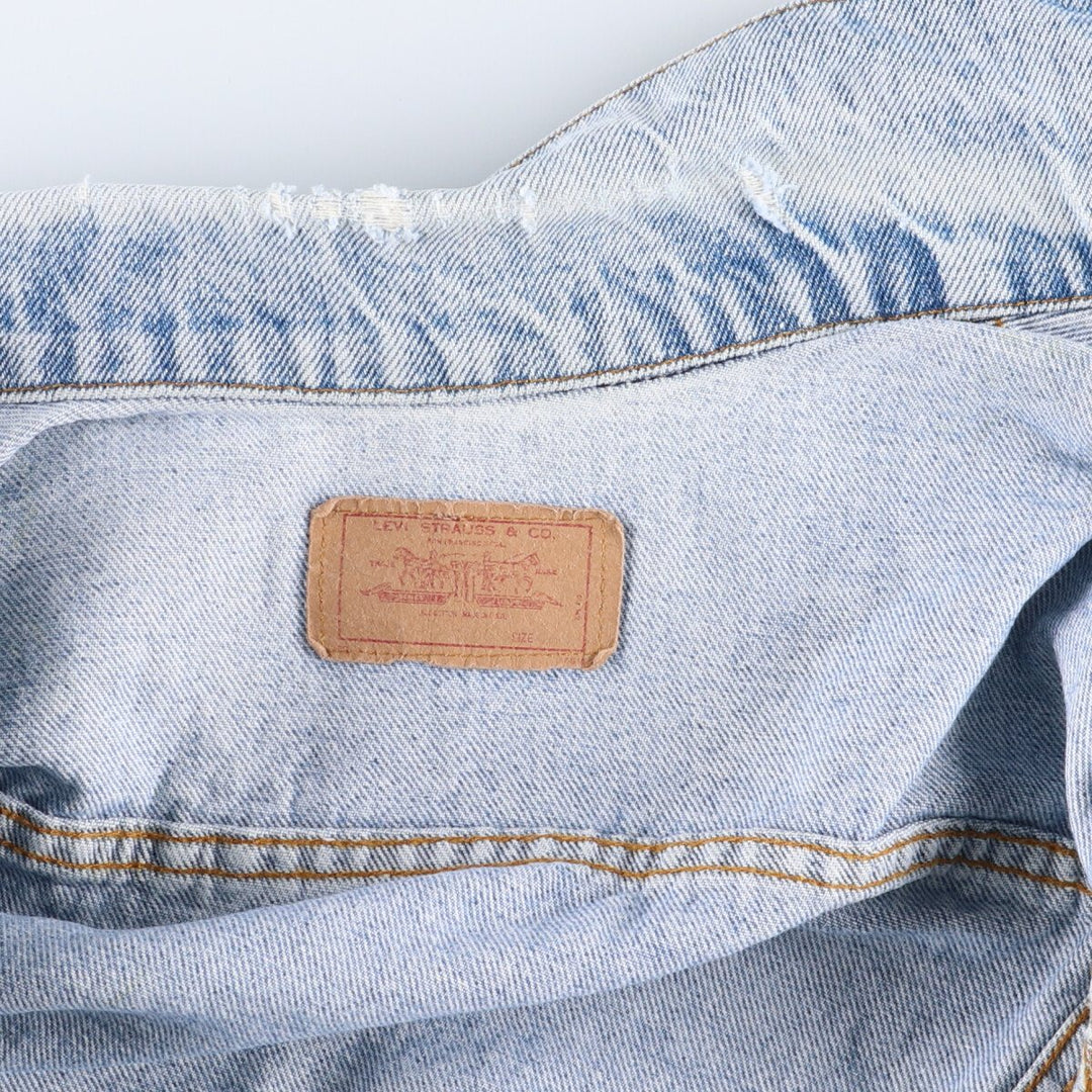 ~90'S Levi's denim jacket, denim jacket, made in the USA, men's size L, vintage unknown blue type Vintage Second Hand