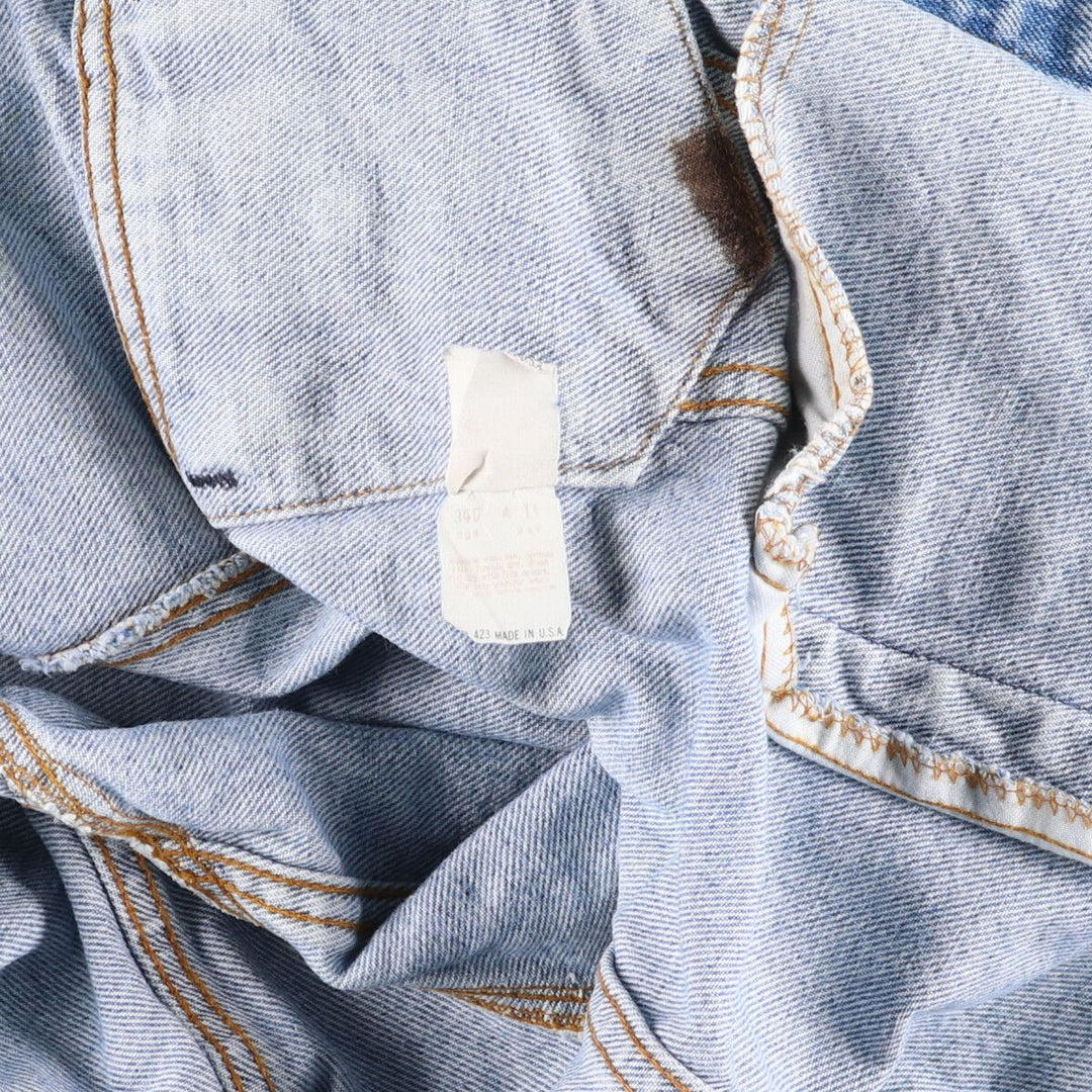 ~90'S Levi's denim jacket, denim jacket, made in the USA, men's size L, vintage unknown blue type Vintage Second Hand