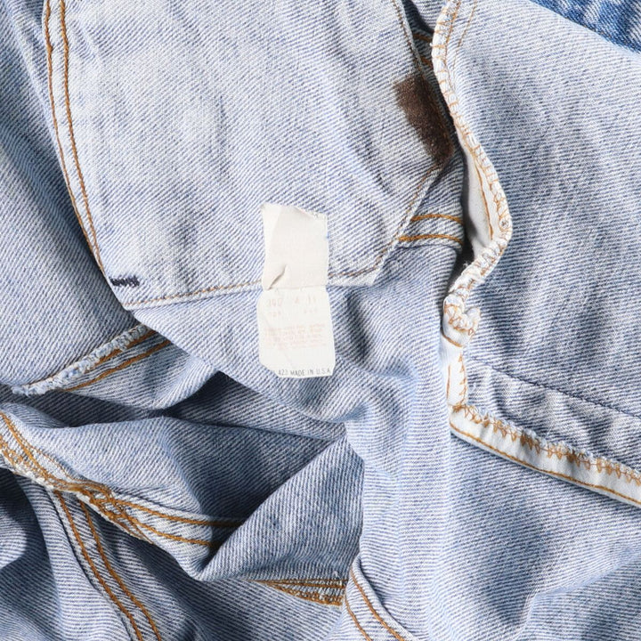 ~90'S Levi's denim jacket, denim jacket, made in the USA, men's size L, vintage unknown blue type Vintage Second Hand