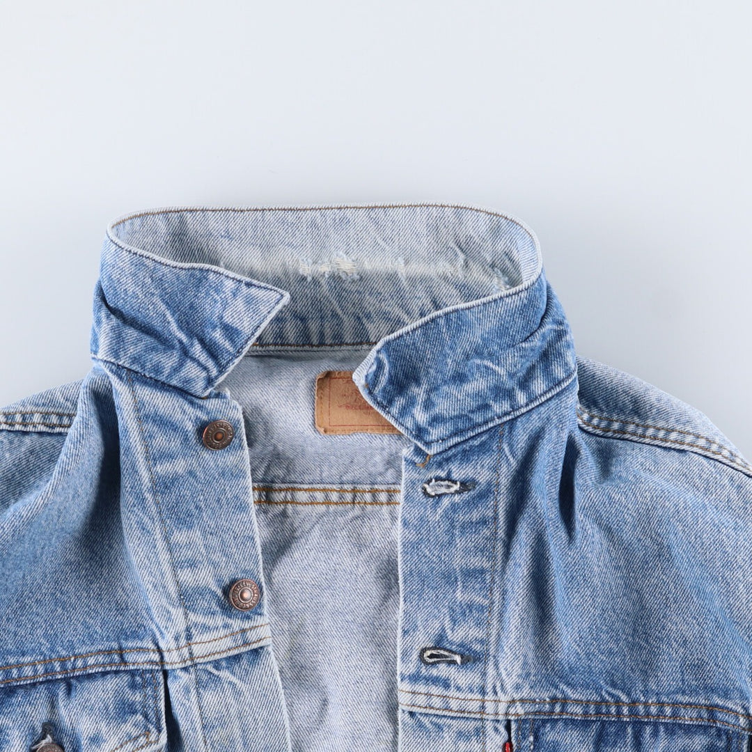 ~90'S Levi's denim jacket, denim jacket, made in the USA, men's size L, vintage unknown blue type Vintage Second Hand
