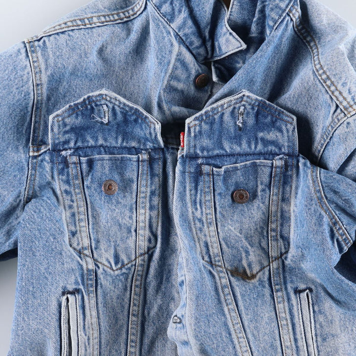 ~90'S Levi's denim jacket, denim jacket, made in the USA, men's size L, vintage unknown blue type Vintage Second Hand