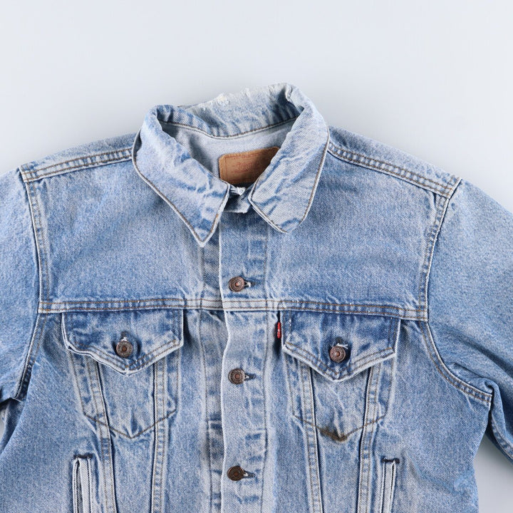 ~90'S Levi's denim jacket, denim jacket, made in the USA, men's size L, vintage unknown blue type Vintage Second Hand