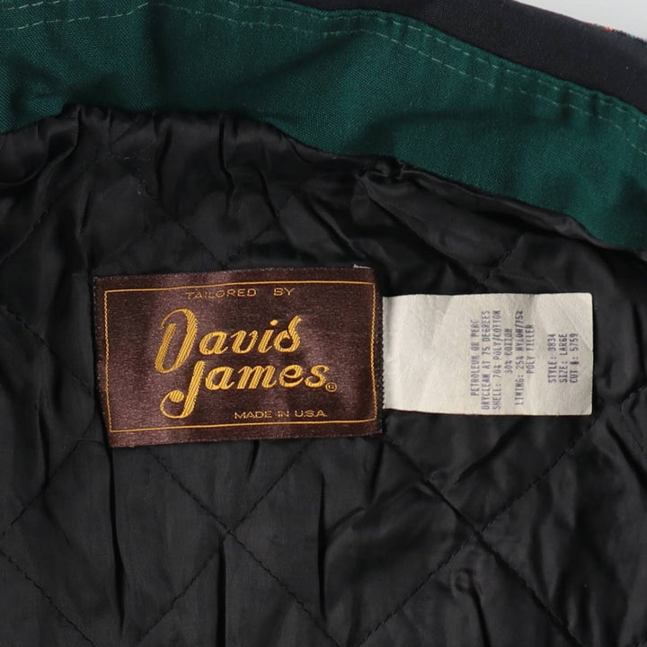 90'S DAVIS JAMES all-over print polycotton jacket made in USA, men's size L, vintage /eaa508331