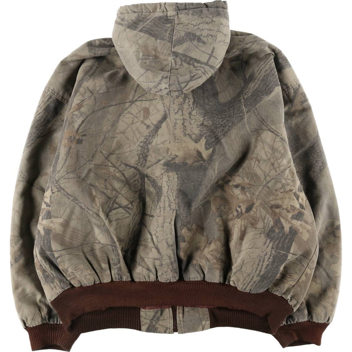 NATURAL HABITAT Camouflage Pattern Real Tree Camo Padded Parka Puffer Jacket Made in Canada Men's XXL /eaa508332