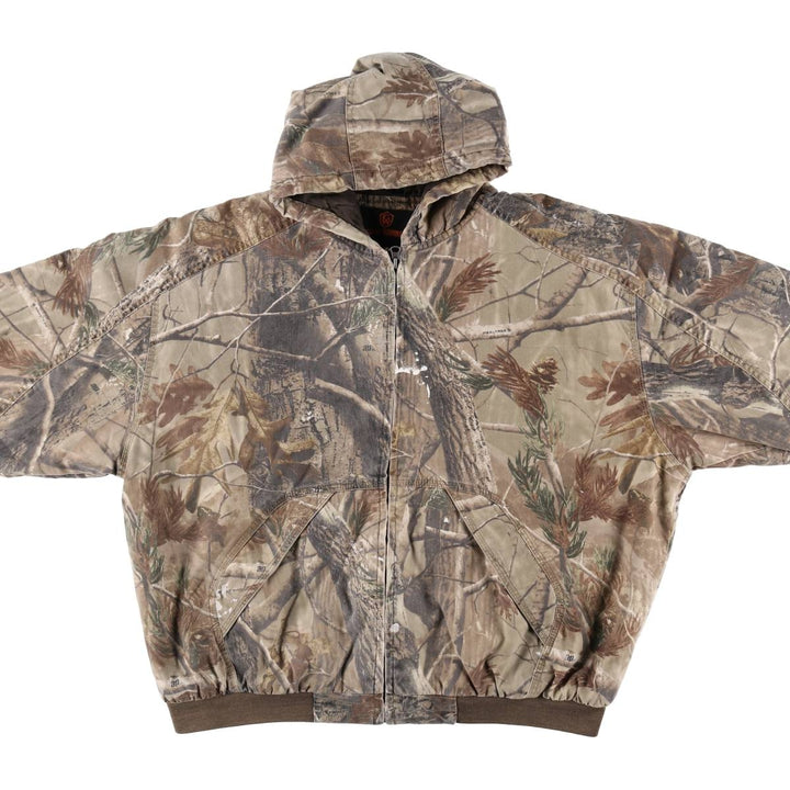 GAME WINNER Camouflage Pattern Real Tree Camo Padded Parka Puffer Jacket Men's XL /eaa508333