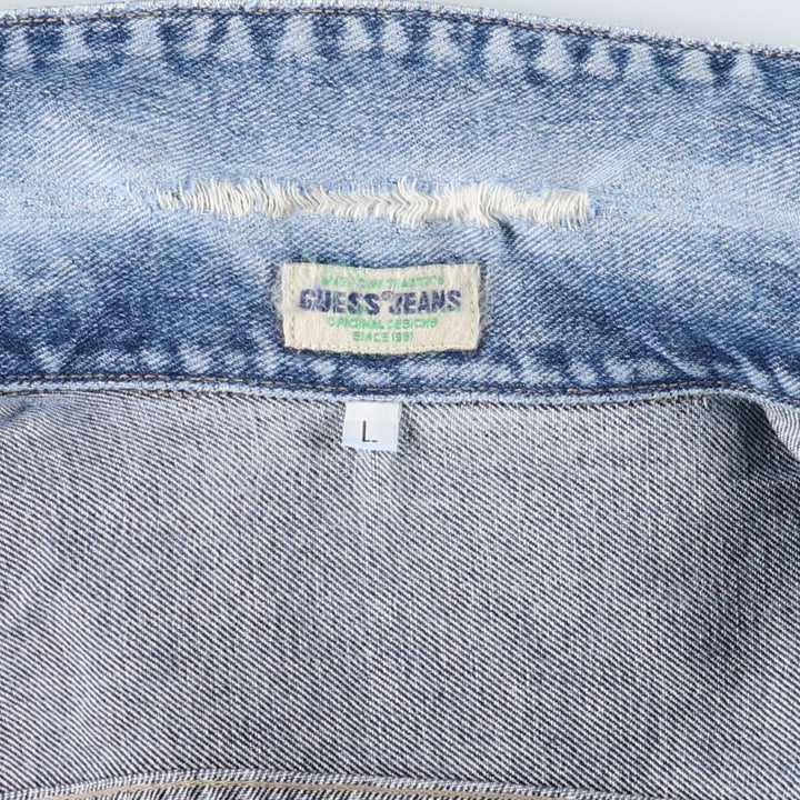 90'S Guess Jeans Denim Jacket, Made in USA, Men's L Size, Vintage /eaa508349