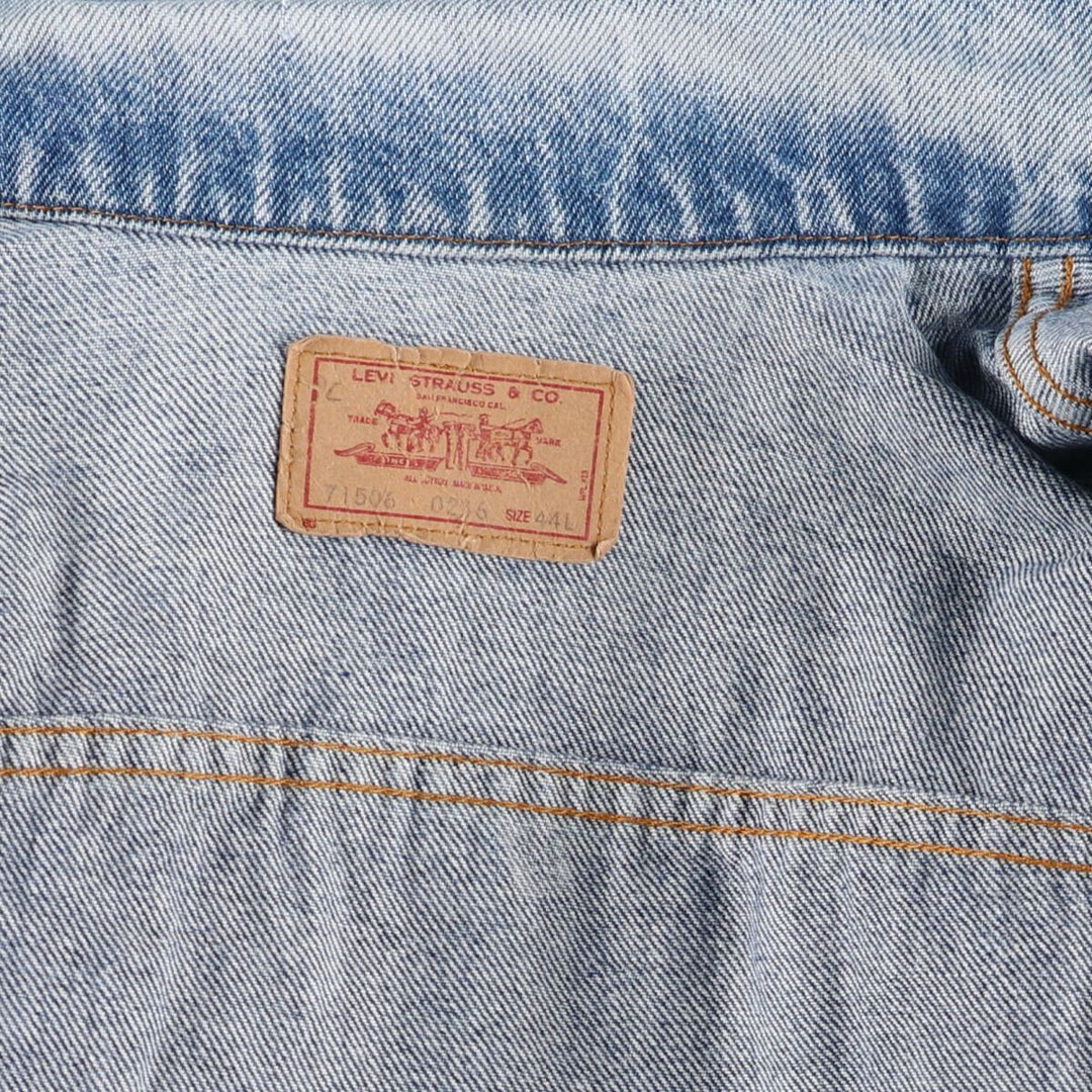 80'S Levi's 71506-0216 denim jacket, denim jacket, made in USA, men's size L, vintage /eaa508355