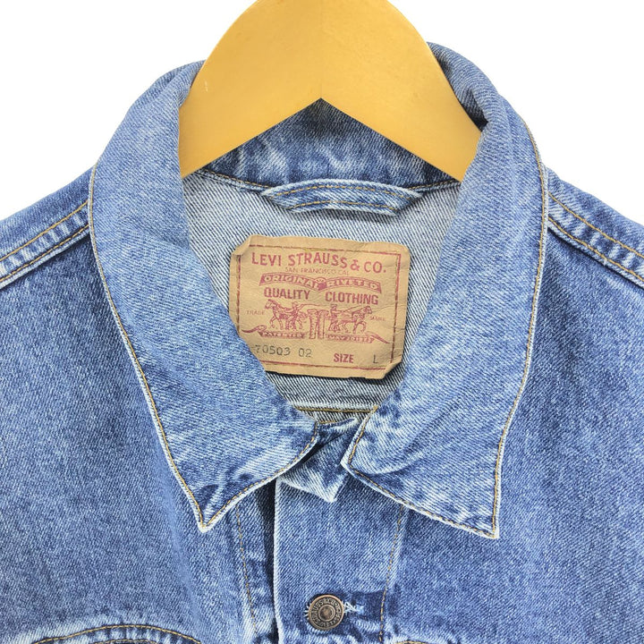 90'S Levi's 70503-02 Euro Model Denim Jacket, G-Jean, Men's L Size, Vintage / eaa508369